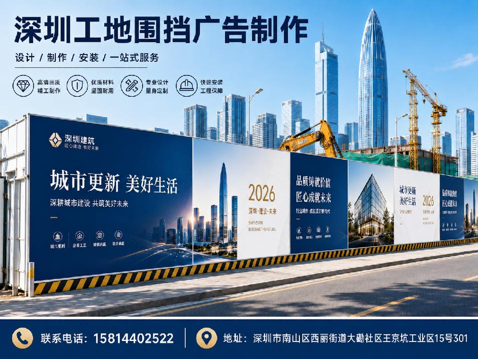 深圳工地围挡广告制作厂家:别让好看的效果图卡在现场
